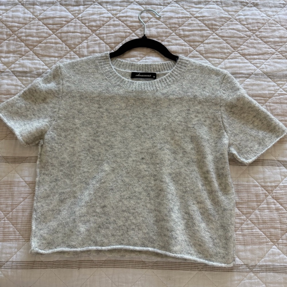 Olivaceous Light Gray Crew Neck T-shirt